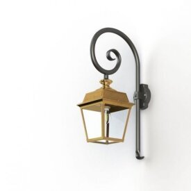 Place des Vosges 01.05. Tradition | Messing Wandleuchte – klassische Außenleuchte mit Bischofsstab von Roger Pradier